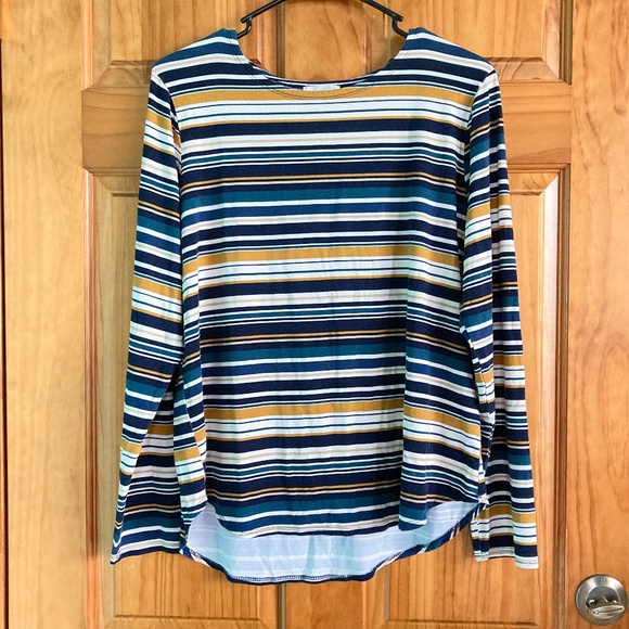 Women’s size XL Cupio gently used long sleeved striped soft and comfy top - Picture 1 of 5